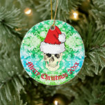 Décoration En Céramique Crâne avec chapeau de Santa "Christmas 20xx" Ceram<br><div class="desc">Fêtez votre département de radiographie avec ce crâne dans un chapeau de Père Noël.</div>