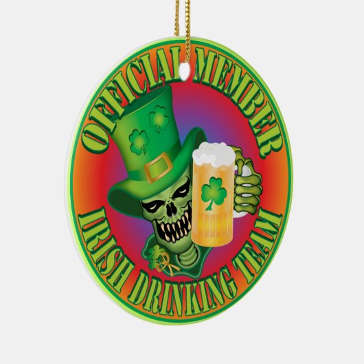 Décoration En Céramique Crâne de l'équipe de boisson irlandaise (Droite)