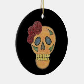 Décoration En Céramique Crâne de Noël gothique (Droite)