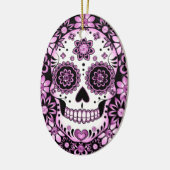 Décoration En Céramique Crâne de sucre pourpre (Gauche)