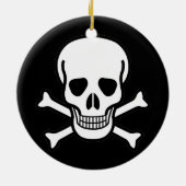 Décoration En Céramique Crâne et os croisés (Dos)