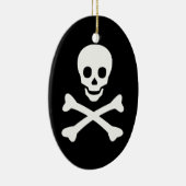 Décoration En Céramique Crâne et os croisés (Droite)