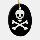 Décoration En Céramique Crâne et os croisés (Dos)