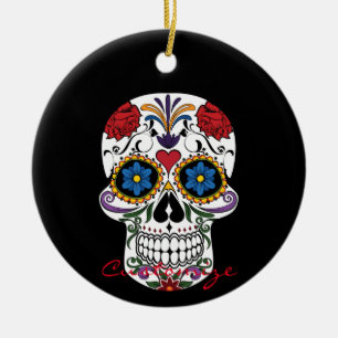 Décoration En Céramique Crânes humains décorés Art Thunder_Cove