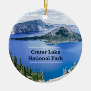 Décoration En Céramique Crater Lake National Park Christmas Tree Ornament