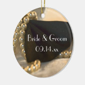 Décoration En Céramique Cravate Black Bow et Mariage White Pearl (Gauche)