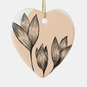 Décoration En Céramique Cream Floral Ornament (Droite)