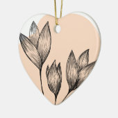 Décoration En Céramique Cream Floral Ornament (Gauche)