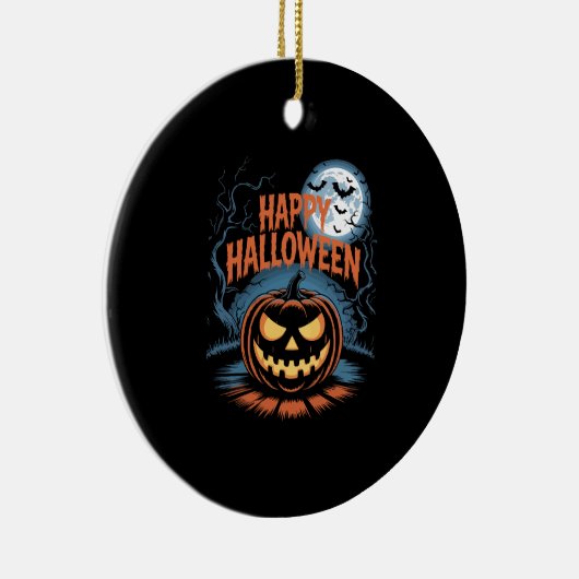 Décoration En Céramique Creepy Jack O� Lantern Halloween (Droite)