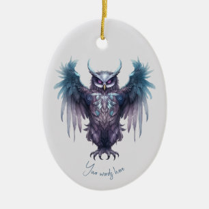 Décoration En Céramique Créez votre propre hibou mauve mystique