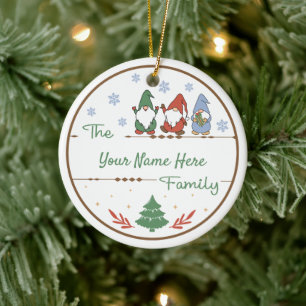 Décoration En Céramique Créez votre propre nom de famille et votre année N