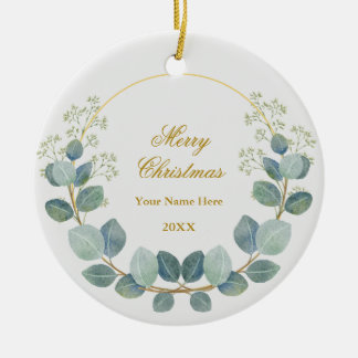 Décoration En Céramique Créez Votre Propre Photo et Texte de Noël Personna
