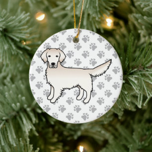 Décoration En Céramique Crème anglaise Golden Retriever Cartoon Chien & Pw