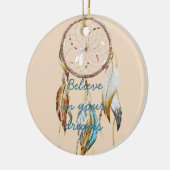 Décoration En Céramique Crème Brown Turquoise Dream catcher aquarelle (Gauche)