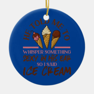 Décoration En Céramique Crème De Glace Cone Il M'A Dit À Whisper