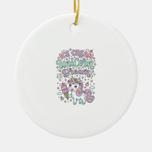 Décoration En Céramique Crème Glacée Licorne Rêve de Licorne Produit Paste