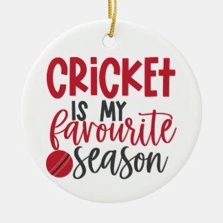 Décoration En Céramique Cricket de photo personnalisé est ma saison préfér