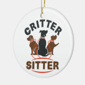 Décoration En Céramique Critter Sitter Cute Pet Sitter (Gauche)