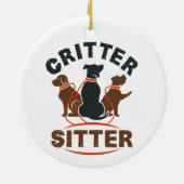 Décoration En Céramique Critter Sitter Cute Pet Sitter (Dos)
