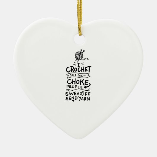 Décoration En Céramique Crocheter Crochet laine (Devant)