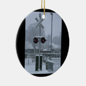 Décoration En Céramique Croisement de chemin de fer (bleu) (Droite)