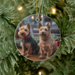 Décoration En Céramique Croisière de Noël du Terrier Australien : Génial