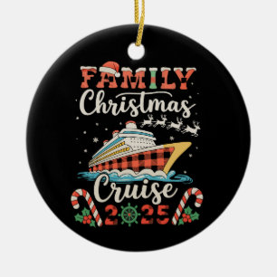Décoration En Céramique Croisière de Noël en famille 2025 Thème de vacance