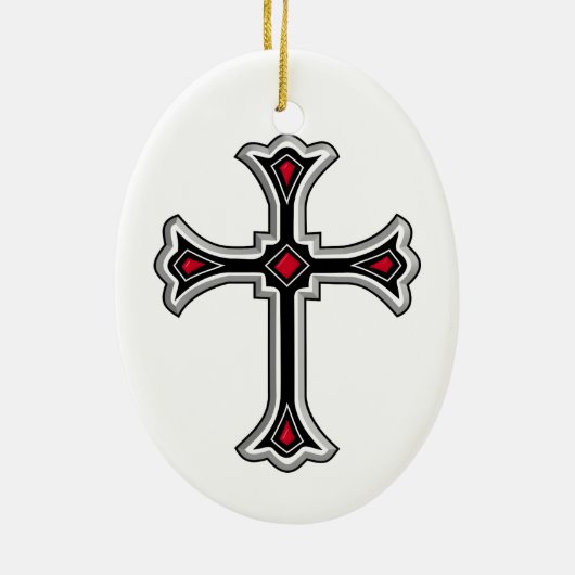 Décoration En Céramique Croix chrétienne (Dos)