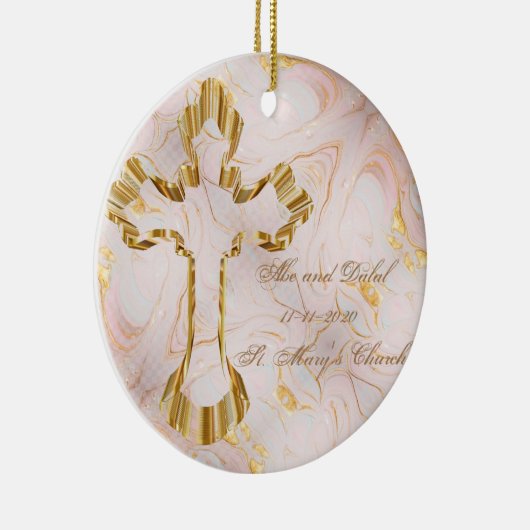 Décoration En Céramique Croix d'or (Droite)