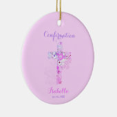 Décoration En Céramique Croix florale rose (Droite)