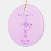 Décoration En Céramique Croix florale rose (Gauche)