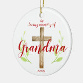 Décoration En Céramique Croix religieuse personnalisée en mémoire de grand (Gauche)