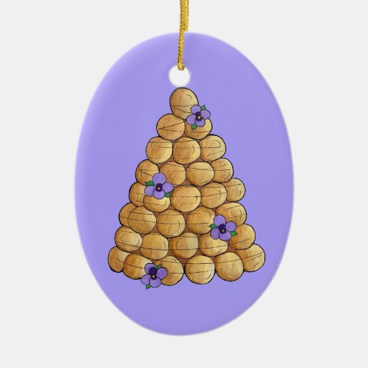 Décoration En Céramique Croquembouche Choux Bun Cream Puffs Mariage Gâteau (Devant)