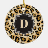 Décoration En Céramique Croquis classique Motif léopard avec monogramme pe (Devant)