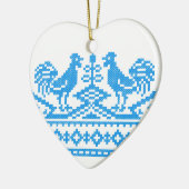 Décoration En Céramique Cross-stitch (Gauche)