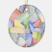 Décoration En Céramique Crosshatch Quilt I (Gauche)