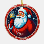 Décoration En Céramique Croyez en la magie de Noël Festive (Devant)