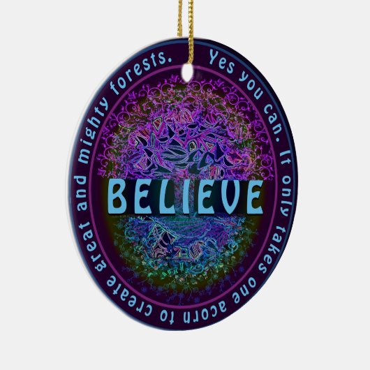 Décoration En Céramique Croyez en vous-même message positif (Droite)