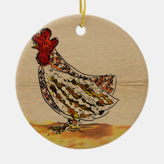 Décoration En Céramique Cru de poulet
