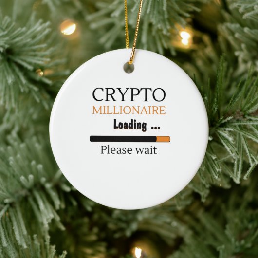 Décoration En Céramique Crypto Millionaire Loading funny trading nft (Arbre)