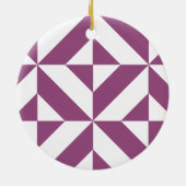 Décoration En Céramique Cube Déco géométrique violet chaud (Dos)