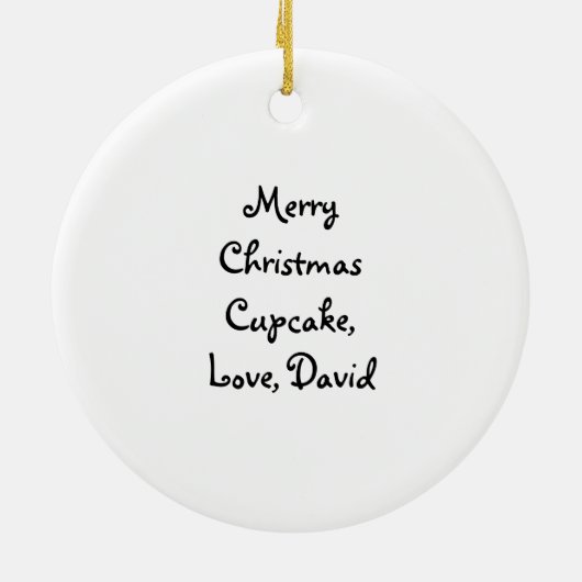 Décoration En Céramique Cupcake au chocolat avec Noël cerise (Dos)