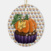 Décoration En Céramique Cupcake Citrouille (Gauche)