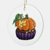 Décoration En Céramique Cupcake Citrouille (Gauche)