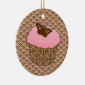 Décoration En Céramique Cupcake rose fraise (Droite)