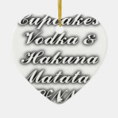 Décoration En Céramique Cupcakes Vodka Hakuna Matata FUNNY (Devant)