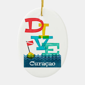 Décoration En Céramique Curaçao Dive - Plongée colorée