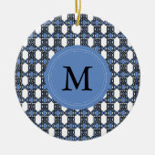 Décoration En Céramique Custom Blue Abstract (Devant)