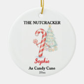 Décoration En Céramique Custom Candy Cane Nutcracker Photo Christmas (Devant)