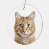 Décoration En Céramique Custom Cat Photo Christmas Ornament (Gauche)